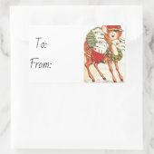 クリスマス 長方形シール (バッグ)