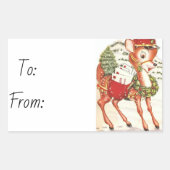 クリスマス 長方形シール (正面)