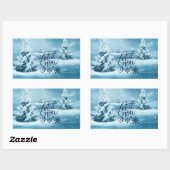 クリスマス 長方形シール (シート)