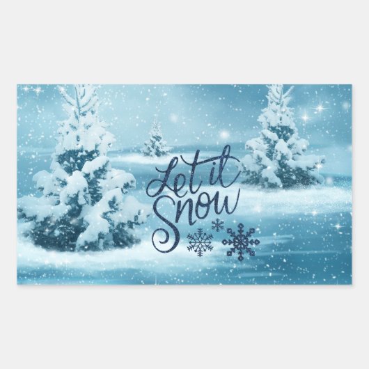 クリスマス 長方形シール (正面)