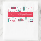 クリスマス 長方形シール (バッグ)