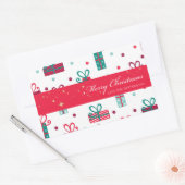クリスマス 長方形シール (封筒)