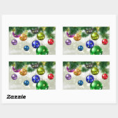 クリスマス 長方形シール (シート)