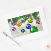 クリスマス 長方形シール (封筒)