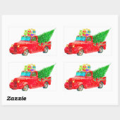 クリスマス 長方形シール (シート)