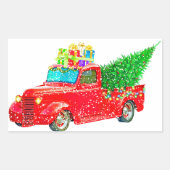 クリスマス 長方形シール (正面)