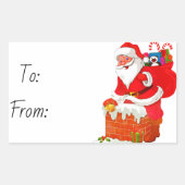 クリスマス 長方形シール (正面)