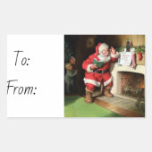 クリスマス 長方形シール (正面)