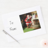 クリスマス 長方形シール (封筒)