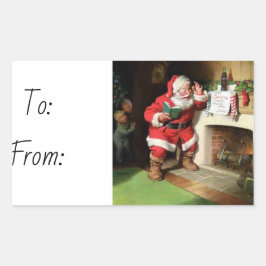 クリスマス 長方形シール