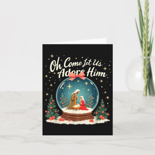 クリスマス+降誕のシーン+Oh+Come+Let+Us+Adore+Him カード (正面)