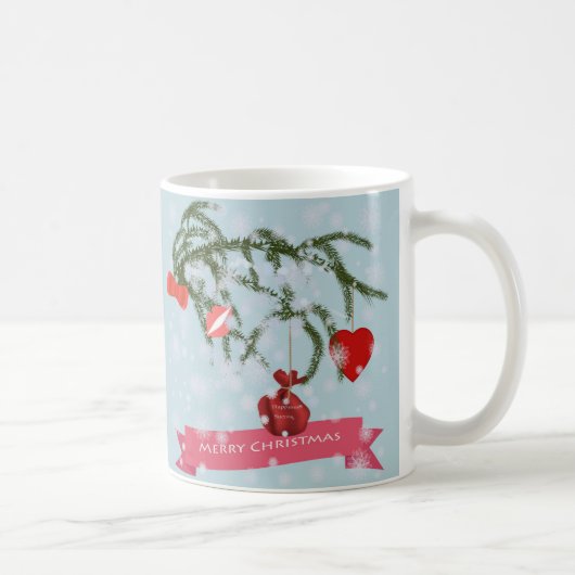 クリスマス 陶器 タイル コーヒーマグカップ (右)
