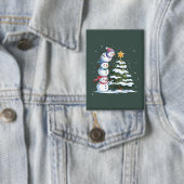 クリスマス 雪だるま 愛好家 ツリー クリスマス 冬のパーティー 缶バッジ (インサイチュ)