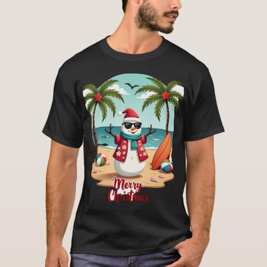 クリスマス 雪だるま (1) Tシャツ (正面)