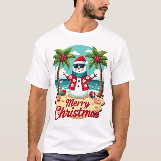 クリスマス 雪だるま Tシャツ (正面)