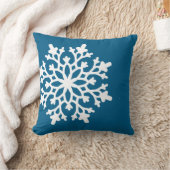 クリスマス 雪の結晶 クッションカバー クッション (ブランケット)