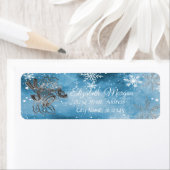 クリスマス+雪の結晶,シルバー+クリスマスベル ラベル (インサイチュ)