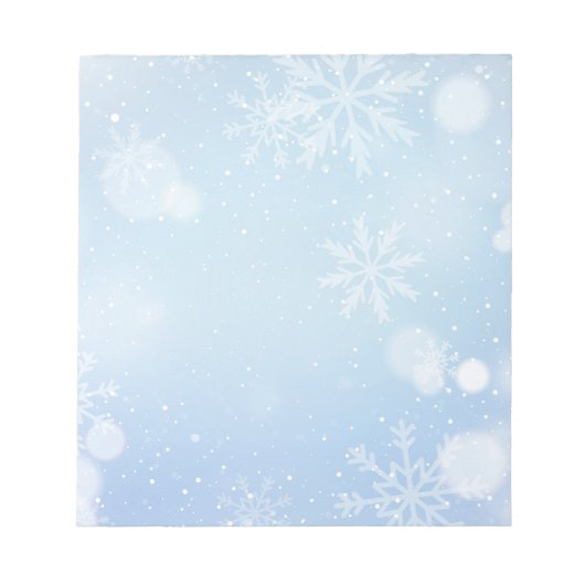 クリスマス+雪の結晶+ノートパッド ノートパッド (正面)