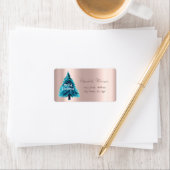 クリスマス、青いクリスマスツリー、バラ金ゴールド ラベル (インサイチュ)