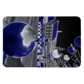 クリスマス（青） マグネット (横)