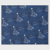 クリスマス（青） ラッピングペーパー (フラット)