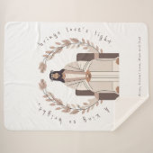 クリスマス | 非常に明るい王 | イエス | ナチュラル シェルパブランケット (正面(横))