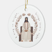 クリスマス | 非常に明るい王 | イエス | ナチュラル セラミックオーナメント (左)