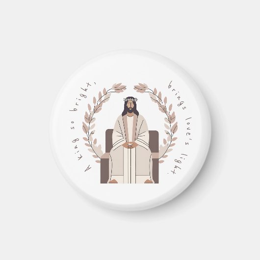 クリスマス | 非常に明るい王 | イエス | ナチュラル マグネット (正面)