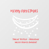 クリスマス 面白い ウィンドウサイン (シート)