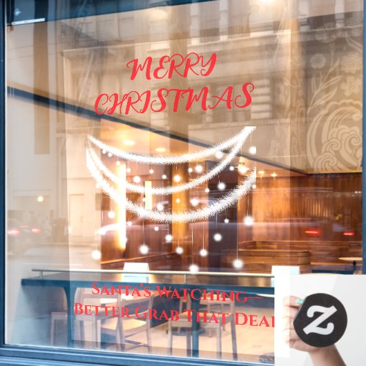 クリスマス 面白い ウィンドウサイン (カフェ窓)