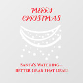 クリスマス 面白い ウィンドウサイン (シート)