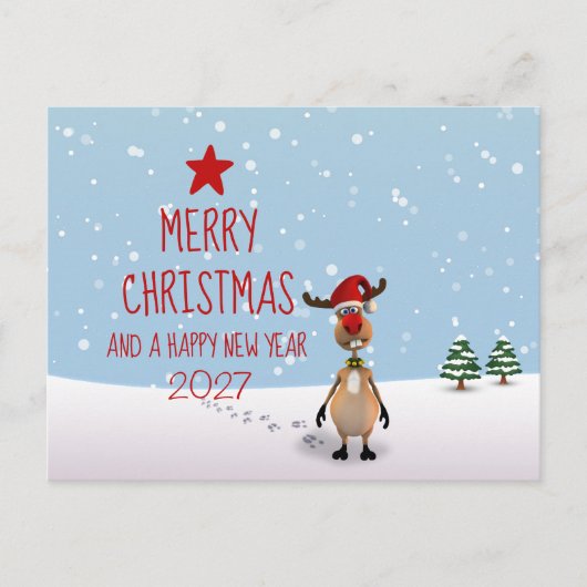 クリスマス 面白い トナカイ 新年 ツリー 2026 (正面)