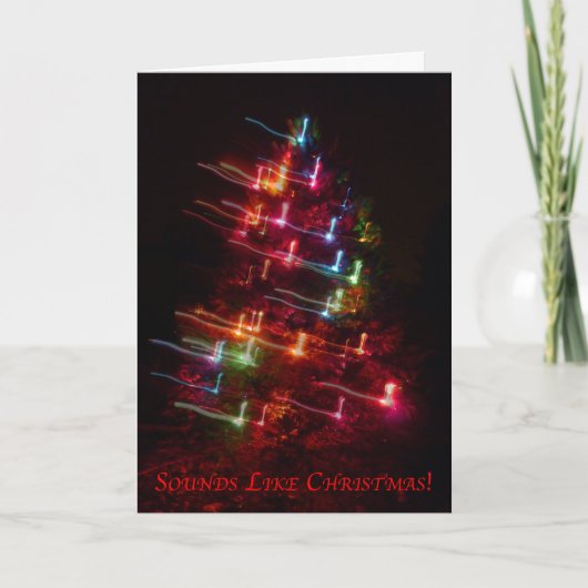 クリスマス-音楽テーマカードのように鳴ります シーズンカード (正面)