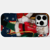 クリスマス 馬に乗ったサンタのスノーアートプリント Case-Mate iPhoneケース (裏面 (横))