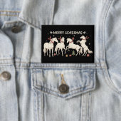 クリスマス 馬好き メリー ホースマス ファーマー 農場 缶バッジ (インサイチュ)