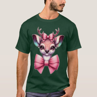 クリスマス 馬車 クリスマスおめでとう ピンクの動物 レトロ Tシャツ