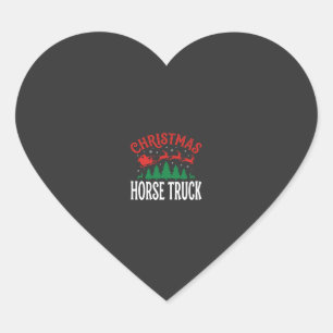 クリスマス 馬 トラック サンタ ソリ ハートシール