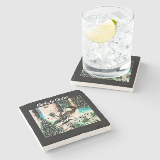 クリスマス《鳥》アメリカゴガラチャッタストーンコースター ストーンコースター (横)