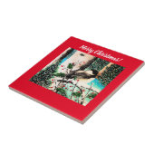 クリスマス《鳥》アメリカゴガラチャッタレッドタイル タイル (側面)