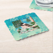 クリスマス《鳥》アメリカゴガラチャッタープレート ペーパーコースター (アングル)