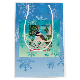 クリスマス《鳥》アメリカゴガラチャッター ミディアムペーパーバッグ