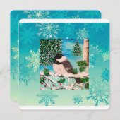 クリスマス《鳥》アメリカゴガラチャッター 招待状 (正面/裏面)