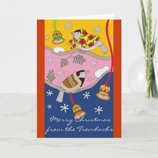 クリスマス《鳥》アメリカゴガラバイヴェラ・トレムバッハ シーズンカード (正面)