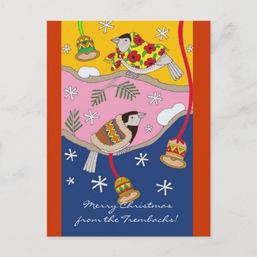 クリスマス《鳥》アメリカゴガラバイヴェラ・トレムバッハ シーズンポストカード (正面)