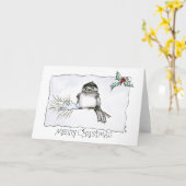 クリスマス《鳥》アメリカゴガラ カード (黄色い花)