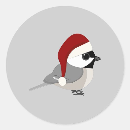 クリスマス《鳥》アメリカゴガラ ラウンドシール (正面)