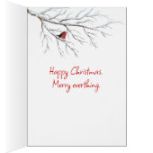 クリスマス（鳥）ショウジョウコウカンチョウとストッキングキャップ (内側 (右))