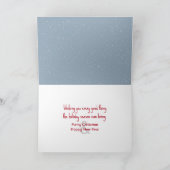 クリスマス（鳥）ショウジョウコウカンチョウと音符 カード (内部)