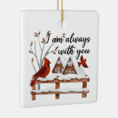 クリスマス(鳥)ショウジョウコウカンチョウの夫の損失が常にあなたとある セラミックオーナメント (右)
