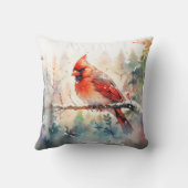 クリスマス(鳥)ショウジョウコウカンチョウの水色 クッション (裏面)